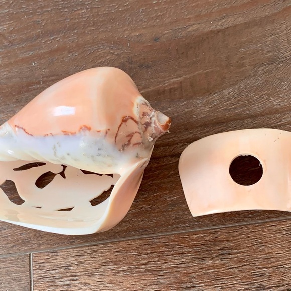 Vintage Large Hand Carving Figurine Shell 6 Inch - Picture 5 of 10